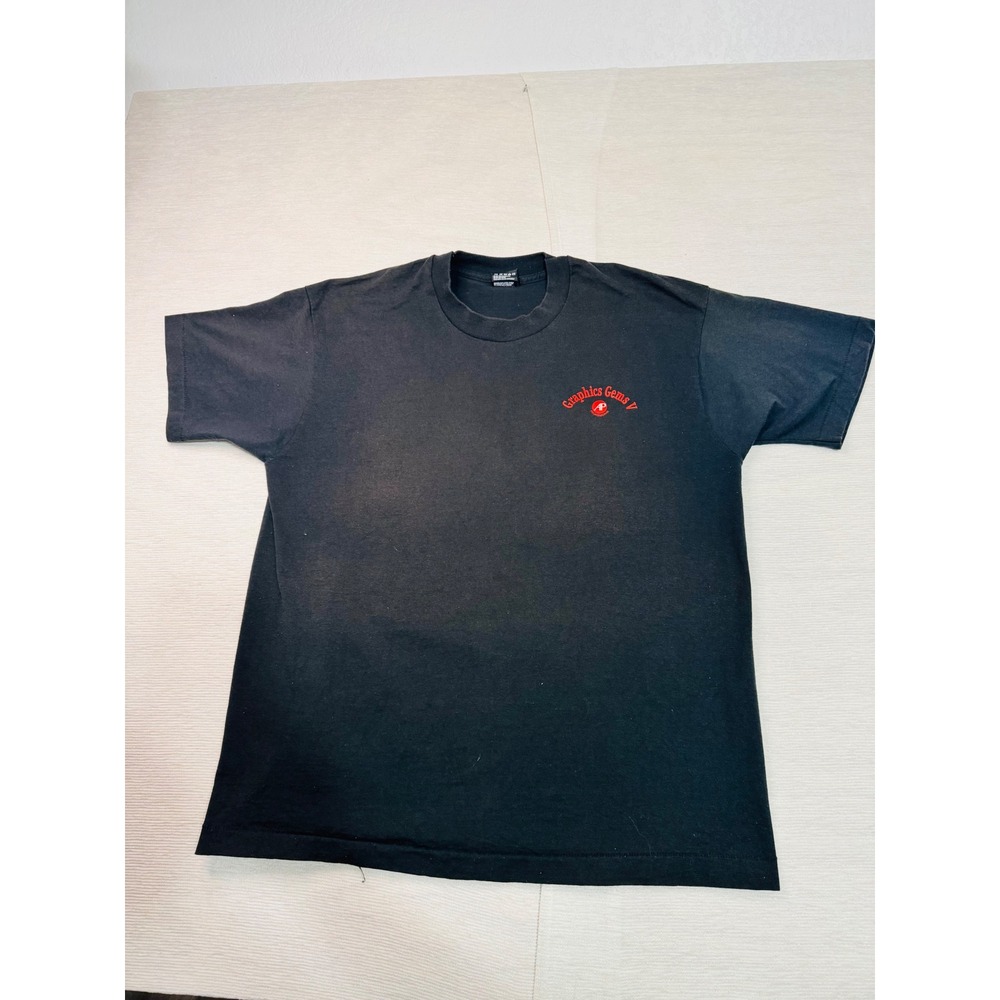 Vintage 90sFruit of the Loom GraphicsGems V Volcano T-Shirt XL Black Made in USA